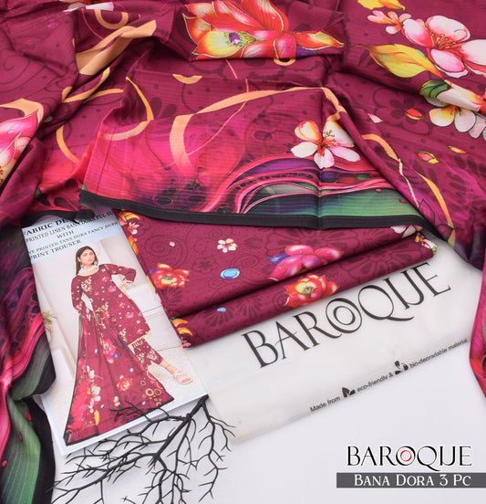 LINEN ALLOVER 3PC PRINTED